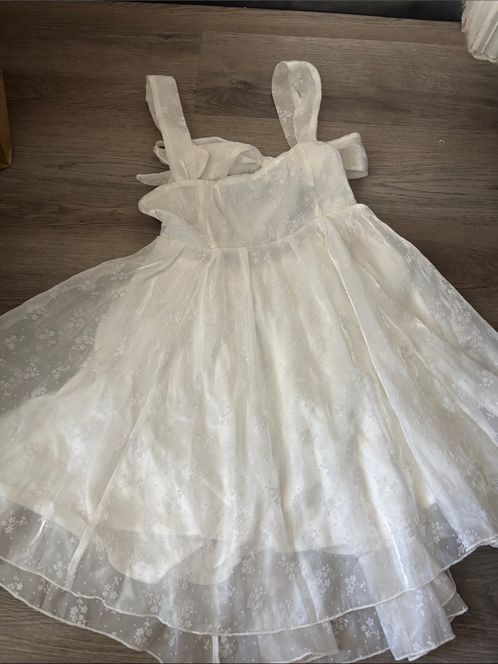 Lucy in the Sky Floral Organza Baby Doll Dress